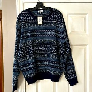 Peter Millar Men’s Navy bellows isle crewneck  sweater  XL